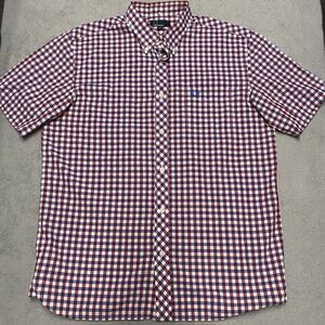 Fred Perry Red/Blue check… Casual Button Down Shirt